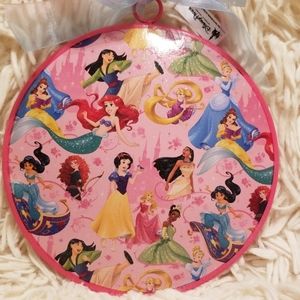 Disney Parks Princess Metal Ornament Pink & Gold